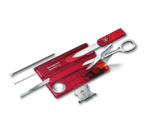 Multifunctional Victorinox SwissCard Lite,82 mm, rosu transparent 0.7300.T - Img 2