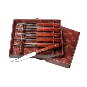 Set 6 Bricege Muela J-MA-10R,maner lemn presat de coral, lama 10.5 cm