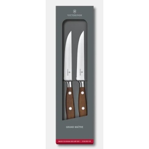 Set pentru friptura Victorinox Grand Maitre Wood Steak Set, 2 piese, Brown 7.7240.2W