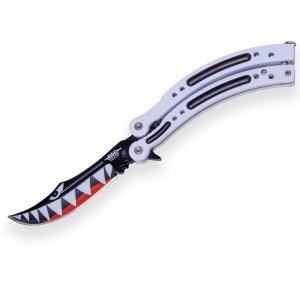 Briceag fluture Joker Counter Strike GO, maner aluminiu, lama 10 cm JKR0586