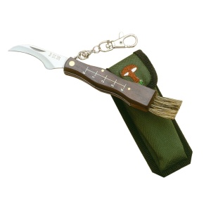 Briceag Joker pentru ciuperci, maner lemn, lama 5.5cm, verde JKR0031