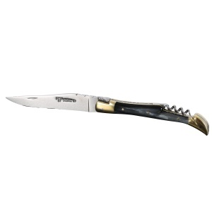 Briceag Laguiole en Aubrac, maner Corn Taur, lama 9.5cm cu tirbuson - LGL0312CPL/SSI1