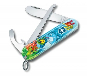 Briceag My First Victorinox, 84 mm, Dolphin 0.2373.E1 - Img 2