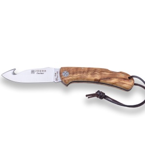 Briceag pentru jupuit Joker Cocker, maner lemn maslin, lama 9cm NO135