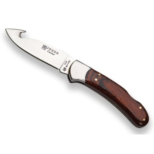 Briceag pentru jupuit Joker Cocker, maner lemn rosu lama 9cm NR50