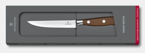 Cutit pentru friptura Victorinox Grand Maitre Steak Knife, lama 12cm, Wood 7.7200.12WG - Img 4