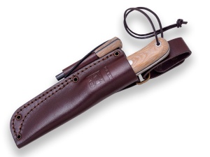 Cutit pentru Outdoor Joker Trampero Scandi, maner micarta, lama full tang 10cm CM124-P - Img 2