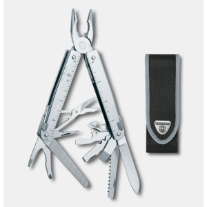 Multifunctional Victorinox Swiss Tool X, 115 mm, teaca nylon, argintiu 3.0327.NB1 Blister