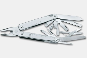 Multifunctional Victorinox Swiss Tool X cu clinchet, 115 mm, teaca piele, argintiu 3.0339.L - Img 3