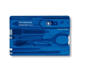 Multifunctional Victorinox SwissCard Classic, 82 mm, albastru transparent 0.7122.T2B1 Blister - Img 1