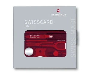 Multifunctional Victorinox SwissCard Lite,82 mm, rosu transparent 0.7300.T - Img 3