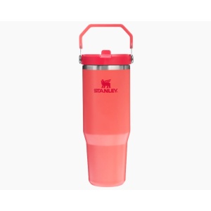 Pahar termoizolant Stanley The IceFlow Flip Straw Tumbler 2.0, 0.89L, Hot Coral 10-12043-076