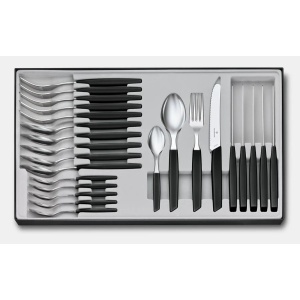Set Victorinox Swiss Modern Table Set, 24 piese, Black 6.9093.11W.24