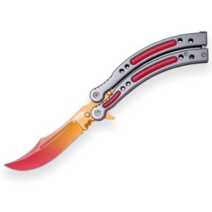 Briceag fluture Joker Counter Strike GO, maner aluminiu, lama 10 cm JKR0541
