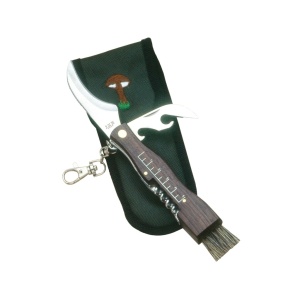 Briceag Joker pentru ciuperci, maner lemn, lama 7cm, verde JKR0089