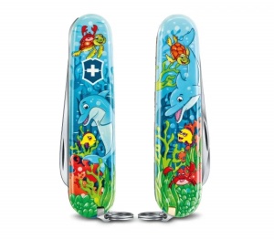 Briceag My First Victorinox, 84 mm, Dolphin 0.2373.E1 - Img 3