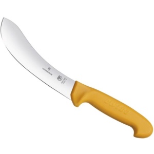 Cutit pentru jupuit Victorinox Swibo Skinning Knife, lama 15cm, Orange 5.8427.15