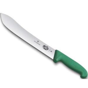 Cutit pentru macelarie Victorinox Butcher Knife, lama 25cm, Green 5.7404.25
