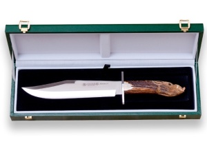 Cutit pentru vanatoare Joker Bowie 25, maner corn cerb, lama 25cm CTJ101 - Img 4