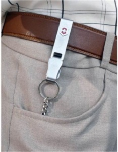 Multiclip Victorinox cu lant pentru curea, Silver 4.1859 - Img 2