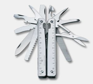 Multifunctional Victorinox Swiss Tool X, 115 mm, teaca piele, argintiu 3.0338.L - Img 7