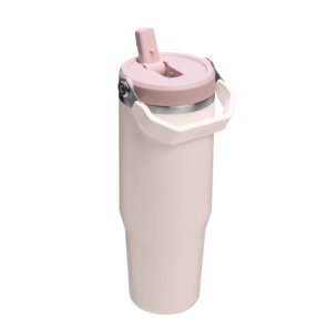 Pahar termoizolant The IceFlow Flip Straw Tumbler 2.0, 0.89L, Rose Quartz 10-12043-070 - Img 2