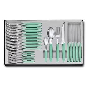 Set cutite Victorinox Swiss Modern Table Set, 24 piese, Mint 6.9096.12W41.24