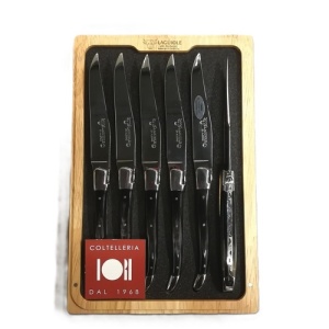 Set pentru bucatarie Laguiole en Aubrac maner corn Bivol, 6 piese, Black