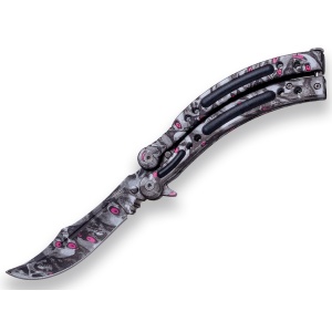 Briceag fluture Joker Counter Strike GO, maner aluminiu, lama 10 cm JKR0615