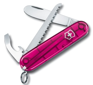 Briceag My First Victorinox, 84 mm, Roz Transparent 0.2373.T5 - Img 1