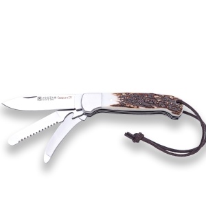 Briceag pentru jupuit Joker Canguro IV, maner corn cerb, 3 lame NC128