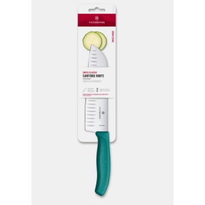 Cumpara Cutit Chef Victorinox Swiss Classic Santoku, lama 17cm, Green 6.8524.17C1B 2