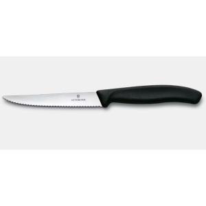 Cutit pentru friptura Victorinox Swiss Classic Steak&Pizza Knife, lama 11cm, Black 6.7233
