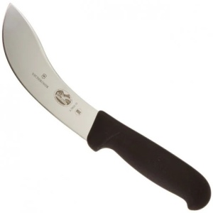 Cutit pentru jupuit Victorinox Skinning Knife, lama 12cm, Black 5.7803.12