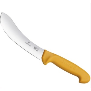 Cutit pentru jupuit Victorinox Swibo Skinning Knife, lama 18cm, Orange 5.8427.18