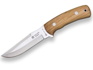 Cutit pentru vanatoare Joker Gamo, maner lemn maslin, lama full tang 13cm CO50 - Img 1