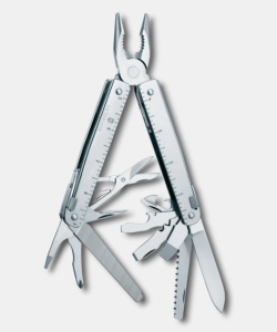 Multifunctional Victorinox Swiss Tool X, 115 mm, teaca piele, argintiu 3.0327.LB1 Blister - Img 1