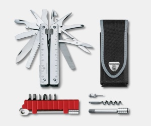 Multifunctional Victorinox Swiss Tool X cu clinchet, 115 mm, teaca nylon, argintiu 3.0339.N - Img 1