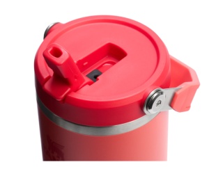 Pahar termoizolant The IceFlow Flip Straw Tumbler 2.0, 0.89L, Hot Coral 10-12043-076 - Img 3