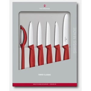 Set cutite curatat Victorinox Swiss Classic Paring Set, 6 piese, Red 6.7111.6G