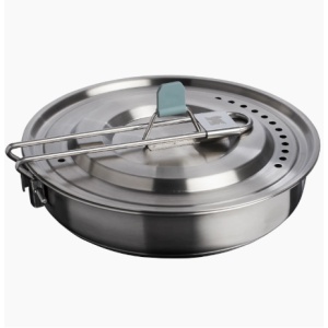 Set gatit pentru camping Stanley Wildfare Fry Pan Cookset, Stainless Steel,12 Piese 10-12162-006