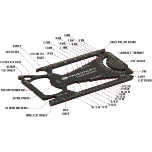 Multifunctional True Utility Cardsmart,86 mm, Black TU207K 2