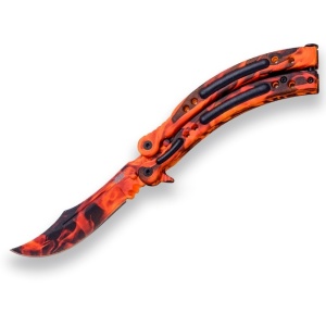 Briceag fluture Joker Counter Strike GO, maner aluminiu, lama 10 cm JKR0614