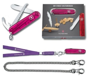 Briceag My First Victorinox, 84 mm, Roz Transparent 0.2373.T5 - Img 2