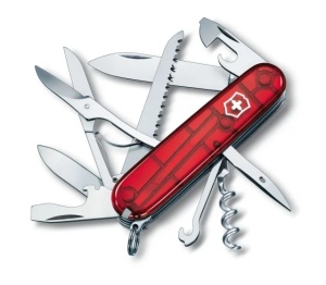 Briceag Victorinox Huntsman, 91 mm, rosu transparent 1.3713.T - Img 1