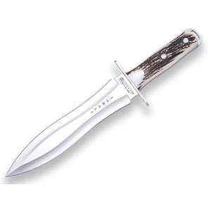 Cutit pentru injunghiere Joker Jabali, maner corn cerb, lama full tang 25cm CC110