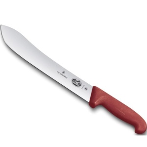 Cutit pentru macelarie Victorinox Butcher Knife, lama 25cm, Red 5.7401.25