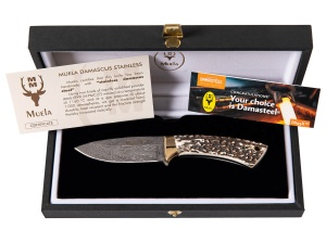 Cutit Vanatoare Muela COL-7DAM,maner corn de cerb, lama 7 cm - Img 3