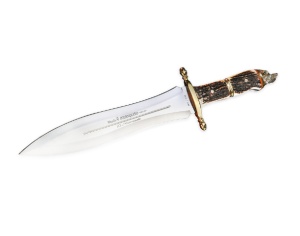 Cutit Vanatoare Muela PODENQUERO-TH,maner corn de cerb, lama 26 cm - Img 1