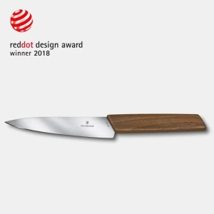Cutit Victorinox Swiss Modern Chef Knife Wood, lama 15cm, Brown 6.9010.15G